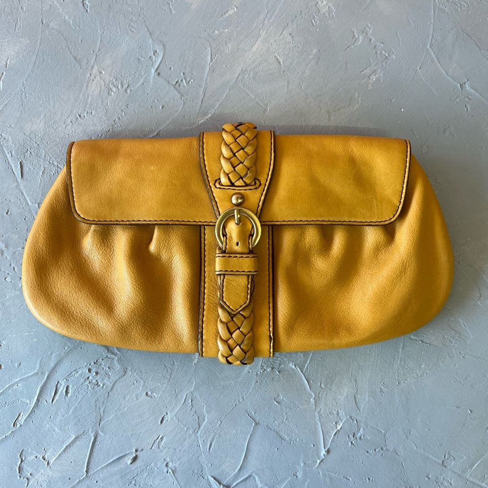 Banana Republic Mustard Yellow Clutch